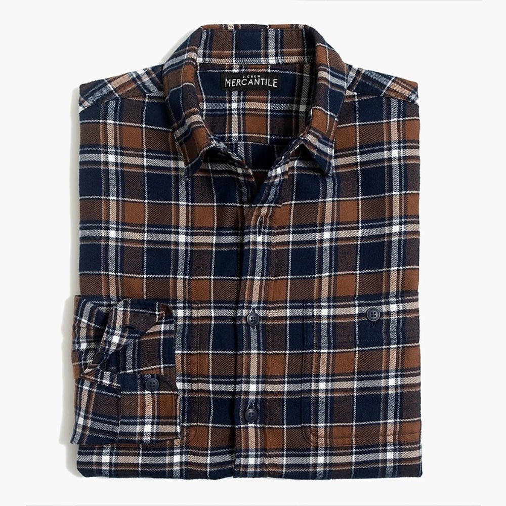 J. Crew Mercantile Slim Fit Plaid Flannel Shirt